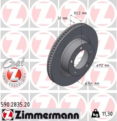 Brake Disc COAT Z 590.2835.20