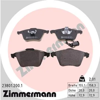 Brake Pad Set, disc brake 23801.200.1