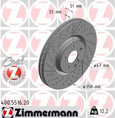Brake Disc COAT Z 400.5516.20