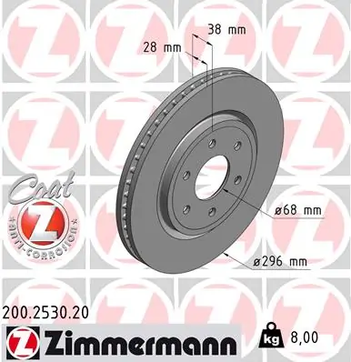Brake Disc COAT Z 200.2530.20