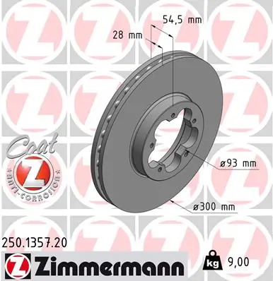 Brake Disc COAT Z 250.1357.20