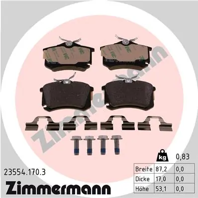 Brake Pad Set, disc brake 23554.170.3