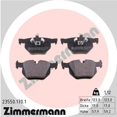Brake Pad Set, disc brake 23550.170.1