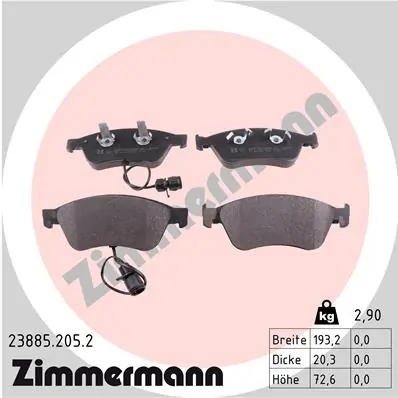 Brake Pad Set, disc brake 23885.205.2
