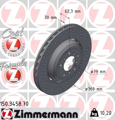 Brake Disc FORMULA Z BRAKE DISC 150.3458.70