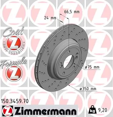 Brake Disc FORMULA Z BRAKE DISC 150.3459.70