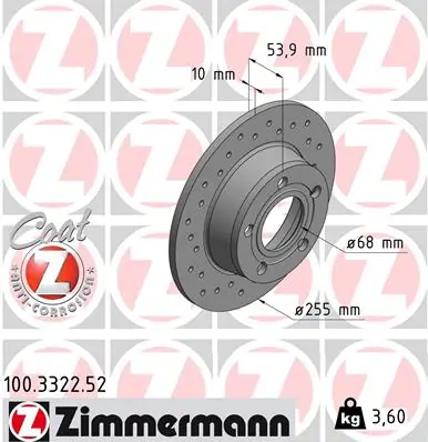 Brake Disc SPORT BRAKE DISC Z 100.3322.52
