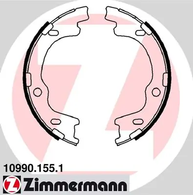 Brake Shoe Set, parking brake 10990.155.1