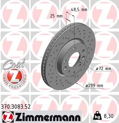 Brake Disc SPORT BRAKE DISC Z 370.3083.52