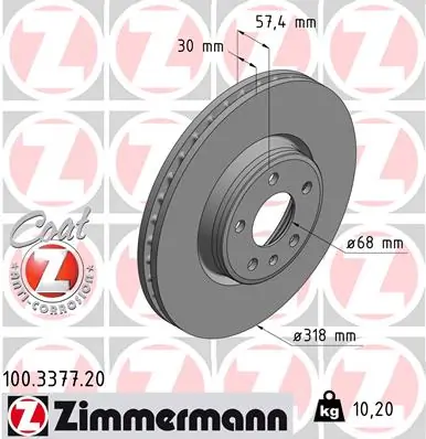 Brake Disc COAT Z 100.3377.20
