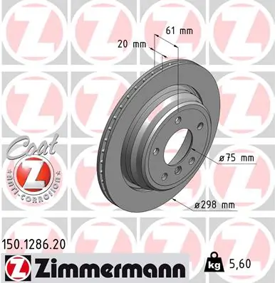 Brake Disc COAT Z 150.1286.20