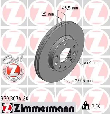 Brake Disc COAT Z 370.3074.20