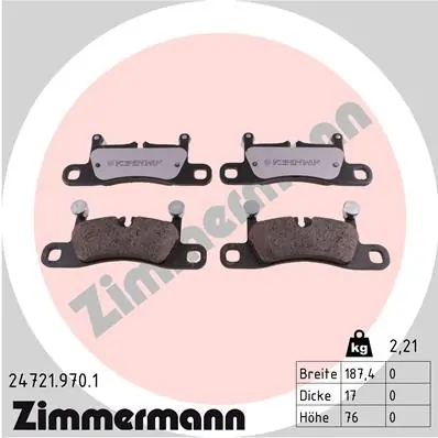 Brake Pad Set, disc brake rd:z 24721.970.1