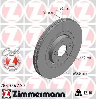 Brake Disc COAT Z 285.3542.20