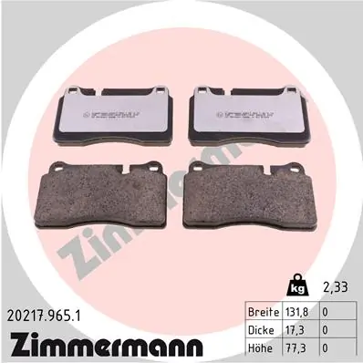 Brake Pad Set, disc brake rd:z 20217.965.1