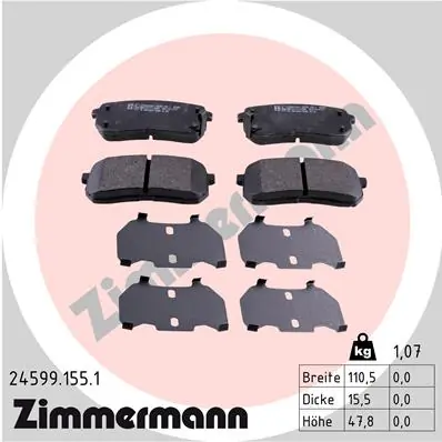 Brake Pad Set, disc brake 24599.155.1