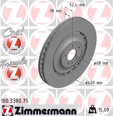 Brake Disc FORMULA Z BRAKE DISC 100.3380.75