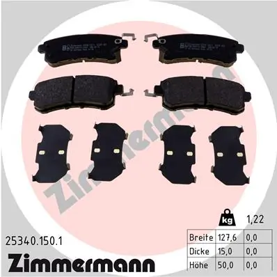 Brake Pad Set, disc brake 25340.150.1