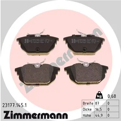 Brake Pad Set, disc brake 23177.145.1