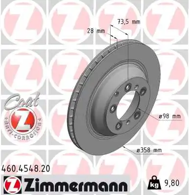 Brake Disc COAT Z 460.4548.20