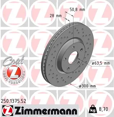 Brake Disc SPORT BRAKE DISC Z 250.1375.52