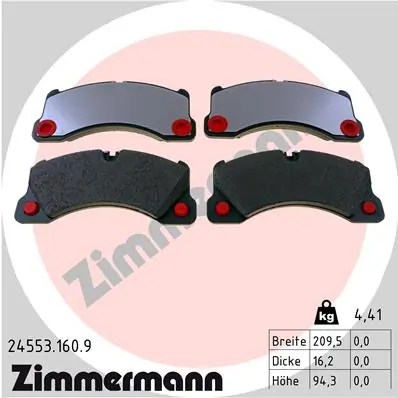 Brake Pad Set, disc brake pb:z 24553.160.9