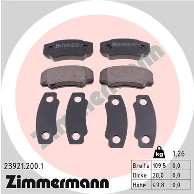 Brake Pad Set, disc brake 23921.200.1