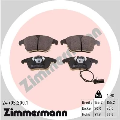 Brake Pad Set, disc brake 24705.200.1