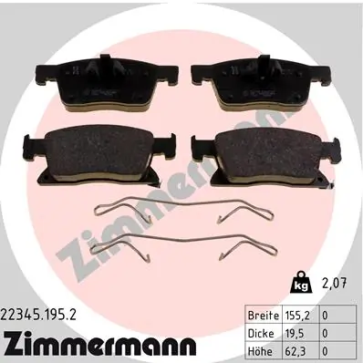 Brake Pad Set, disc brake 22345.195.2