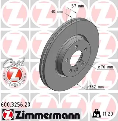 Brake Disc COAT Z 600.3256.20