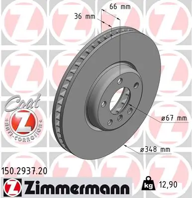Brake Disc COAT Z 150.2937.20