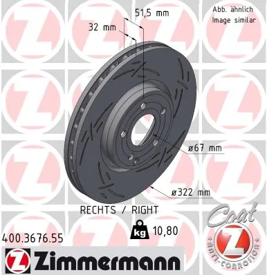 Brake Disc BLACK Z 400.3676.55