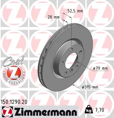 Brake Disc COAT Z 150.1290.20