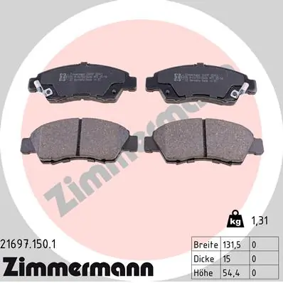 Brake Pad Set, disc brake 21697.150.1