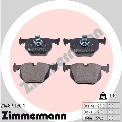 Brake Pad Set, disc brake 21487.170.1