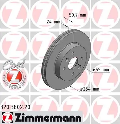 Brake Disc COAT Z 320.3802.20