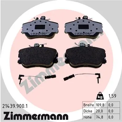 Brake Pad Set, disc brake rd:z 21439.900.1