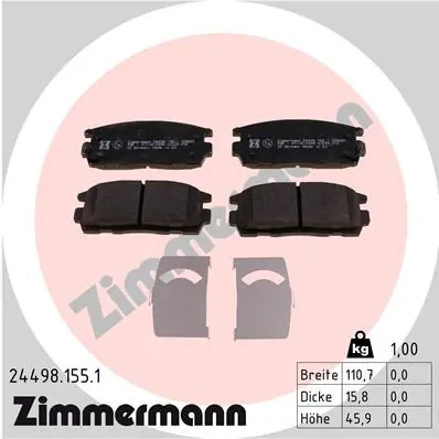 Brake Pad Set, disc brake 24498.155.1