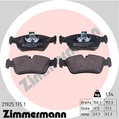 Brake Pad Set, disc brake 21925.175.1