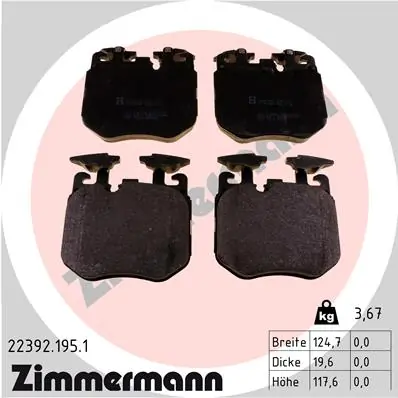 Brake Pad Set, disc brake 22392.195.1