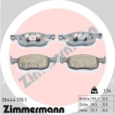 Brake Pad Set, disc brake 26444.170.1