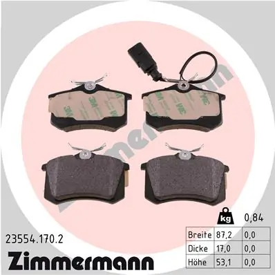 Brake Pad Set, disc brake 23554.170.2