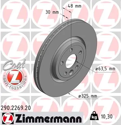 Brake Disc COAT Z 290.2269.20