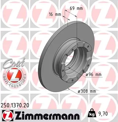 Brake Disc COAT Z 250.1370.20