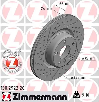 Brake Disc COAT Z 150.2922.20
