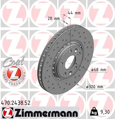 Brake Disc SPORT BRAKE DISC Z 470.2438.52