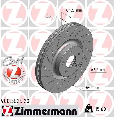 Brake Disc COAT Z 400.3625.20