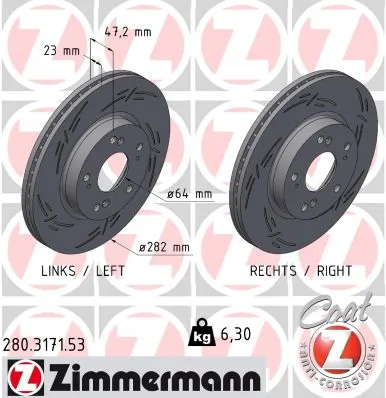 Brake Disc BLACK Z 280.3171.53