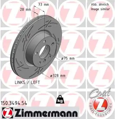 Brake Disc BLACK Z 150.3494.54