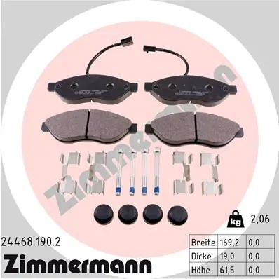 Brake Pad Set, disc brake 24468.190.2